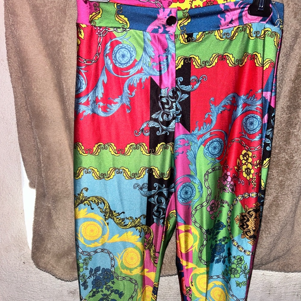 Colorful silky fashion Nova dress pants